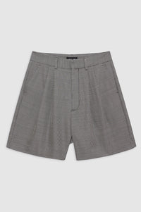 CARRIE SHORT - BLACK AND WHITE MINI HOUNDSTOOTH