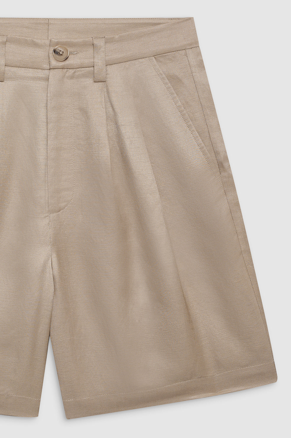 CARRIE SHORT - OATMEAL LINEN BLEND