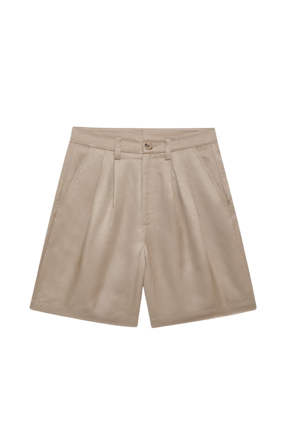 CARRIE SHORT - OATMEAL LINEN BLEND