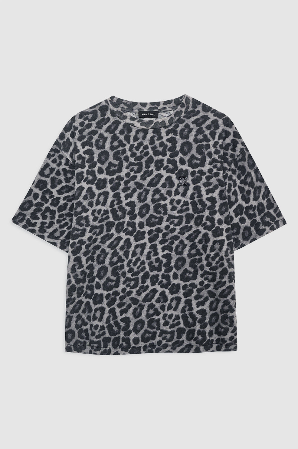 COHEN TEE - GREY LEOPARD