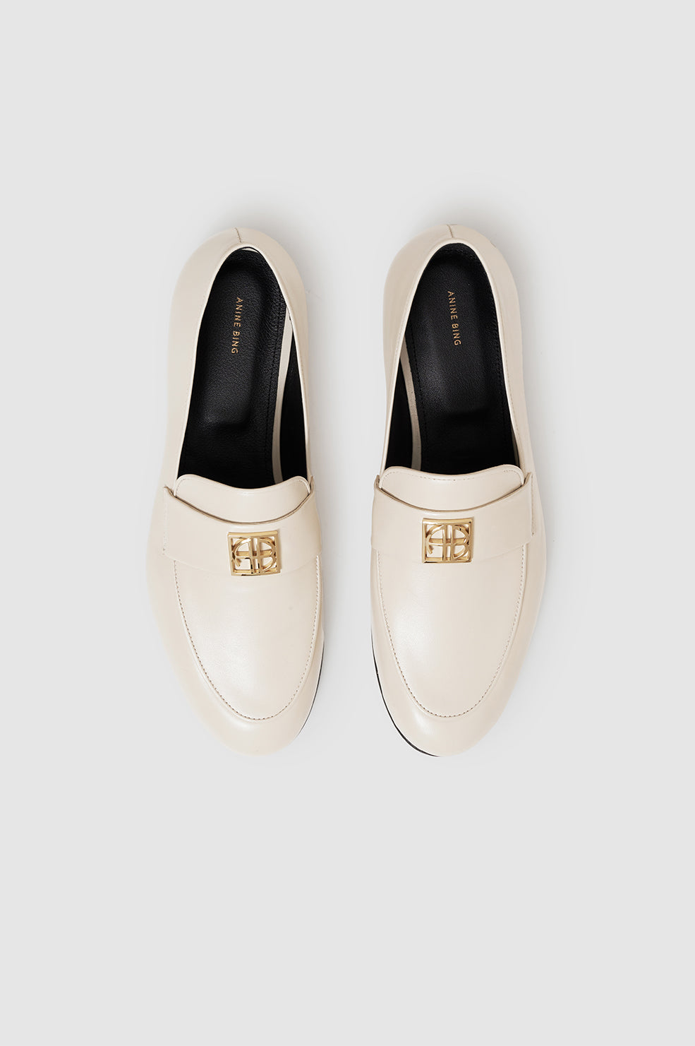 CORRINE LOAFERS - BONE MONOGRAM