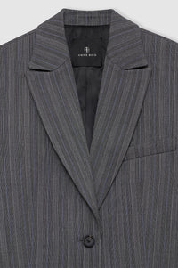 9qty NEW / DECLAN BLAZER - BLACK AND GREY STRIPE