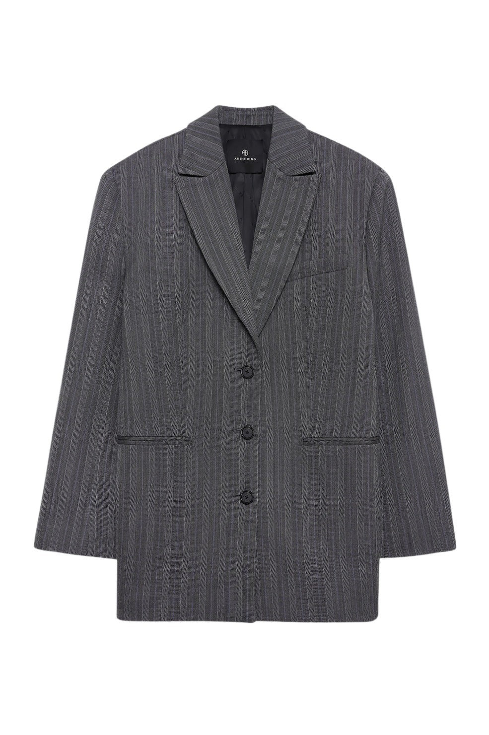 9qty NEW / DECLAN BLAZER - BLACK AND GREY STRIPE
