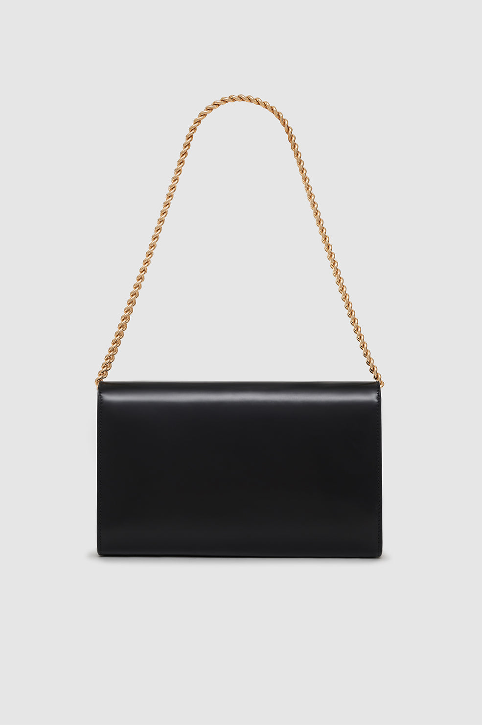 77qty NEW / ELLY CLUTCH - HIGH-SHINE BLACK