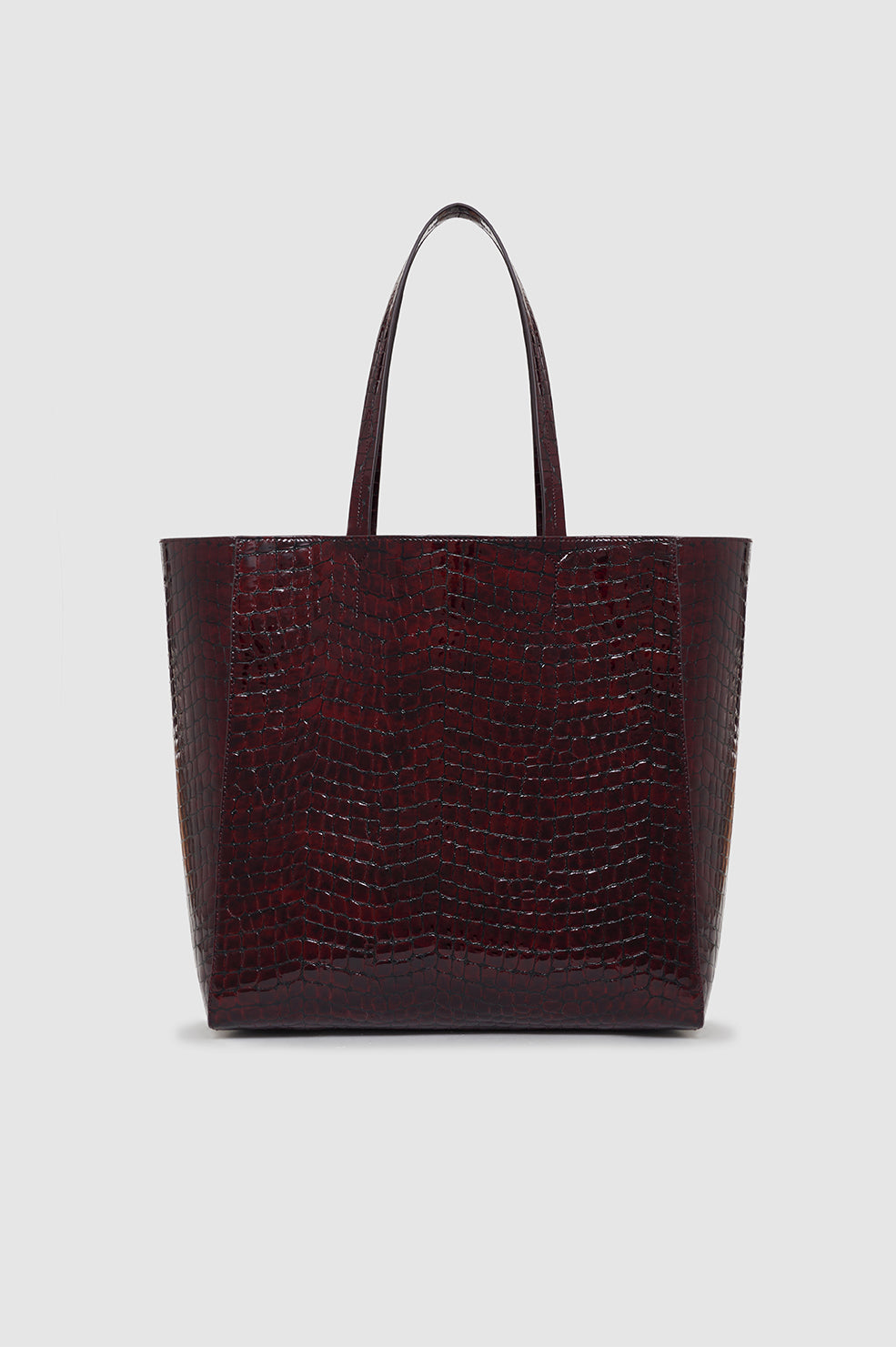 Cabas Elly en cuir - Burgundy