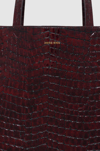 Cabas Elly en cuir - Burgundy