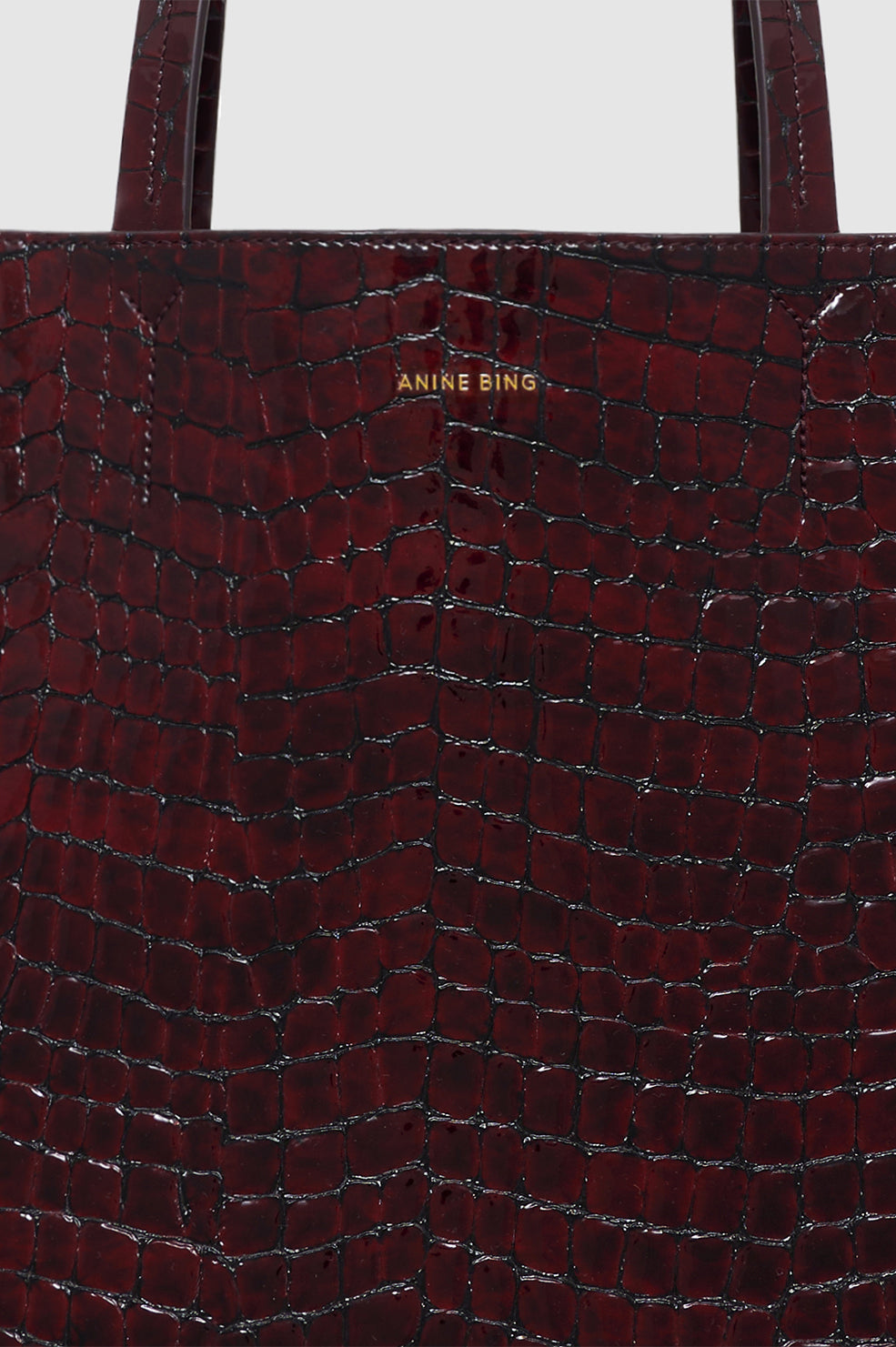 Cabas Elly en cuir - Burgundy