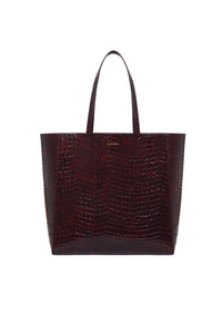 Cabas Elly en cuir - Burgundy