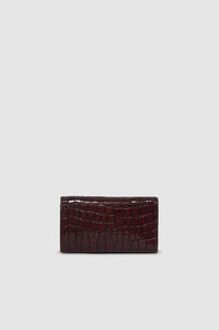 1qty NEW / ELLY WALLET - BURGUNDY EMBOSSED