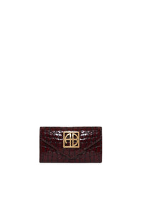 1qty NEW / ELLY WALLET - BURGUNDY EMBOSSED