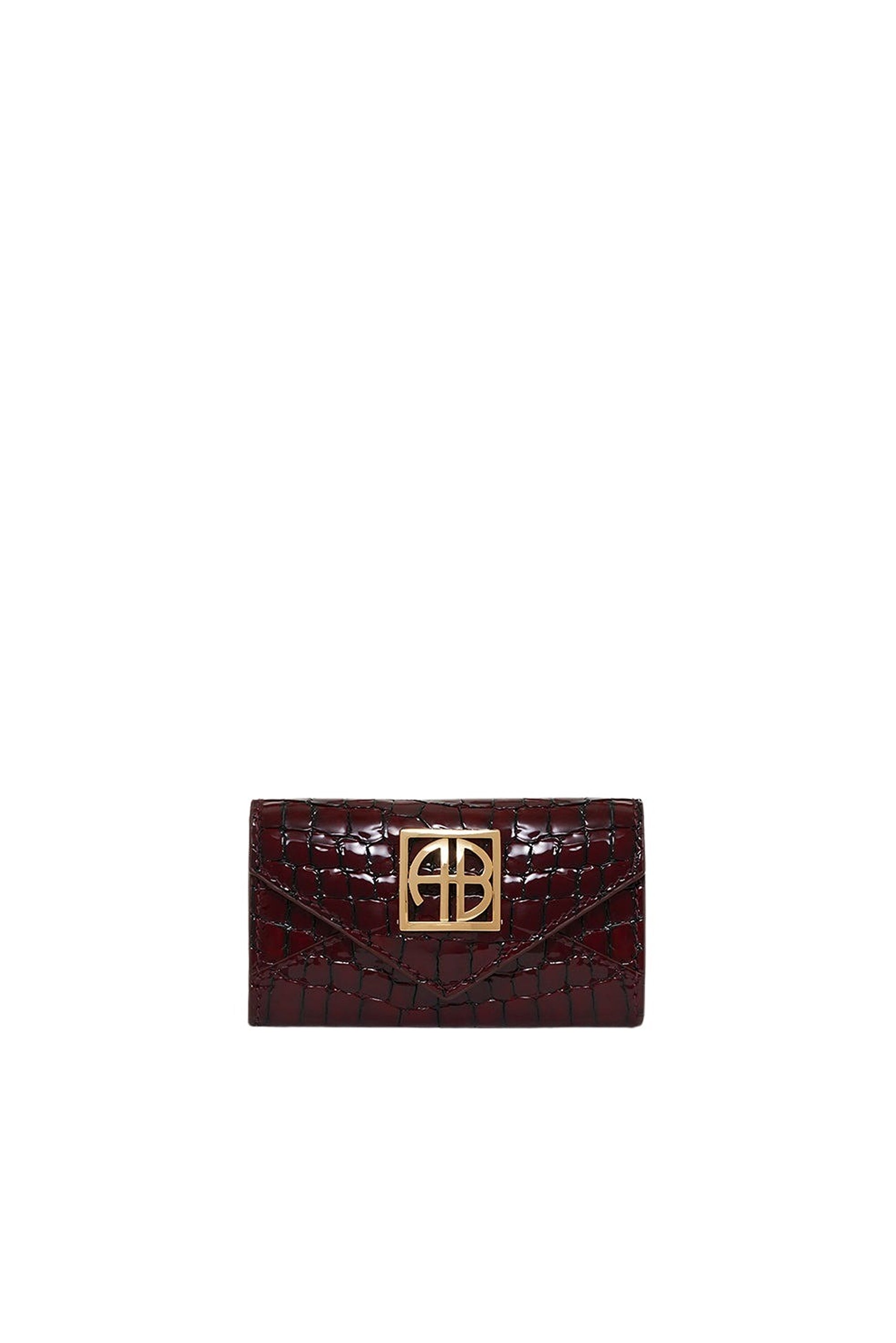 1qty NEW / ELLY WALLET - BURGUNDY EMBOSSED