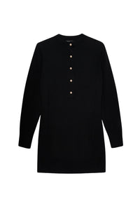 47qty NEW / GHITA DRESS - BLACK CASHMERE BLEND