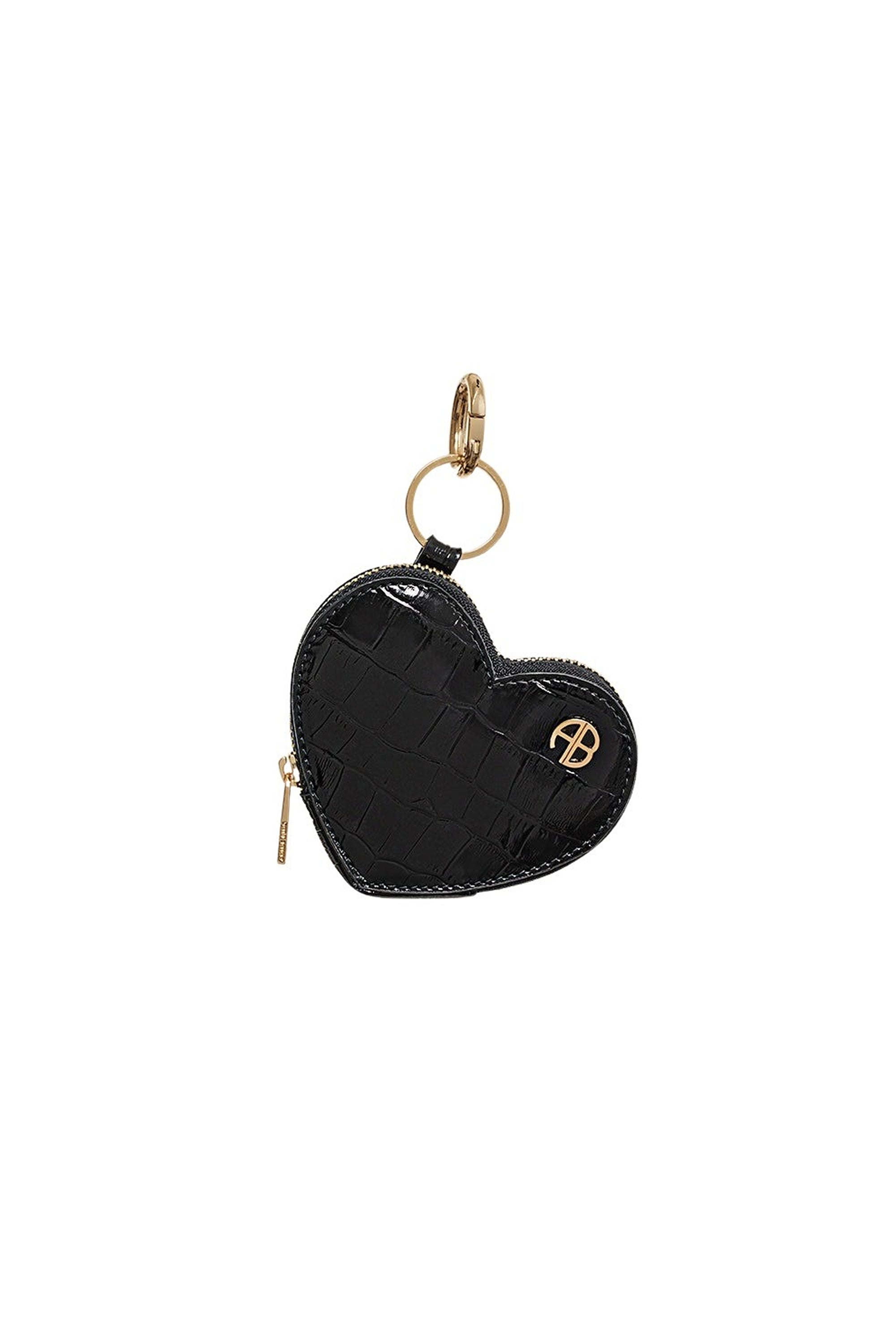 2qty NEW / HARRIETT COIN PURSE - BLACK EMBOSSED