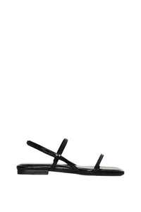 Sandales plates Hilda en cuir - Black