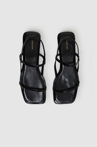 Sandales plates Hilda en cuir - Black