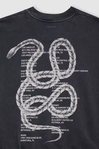 2qty NEW / JACI SWEATSHIRT TWISTED SNAKE - WASHED BLACK