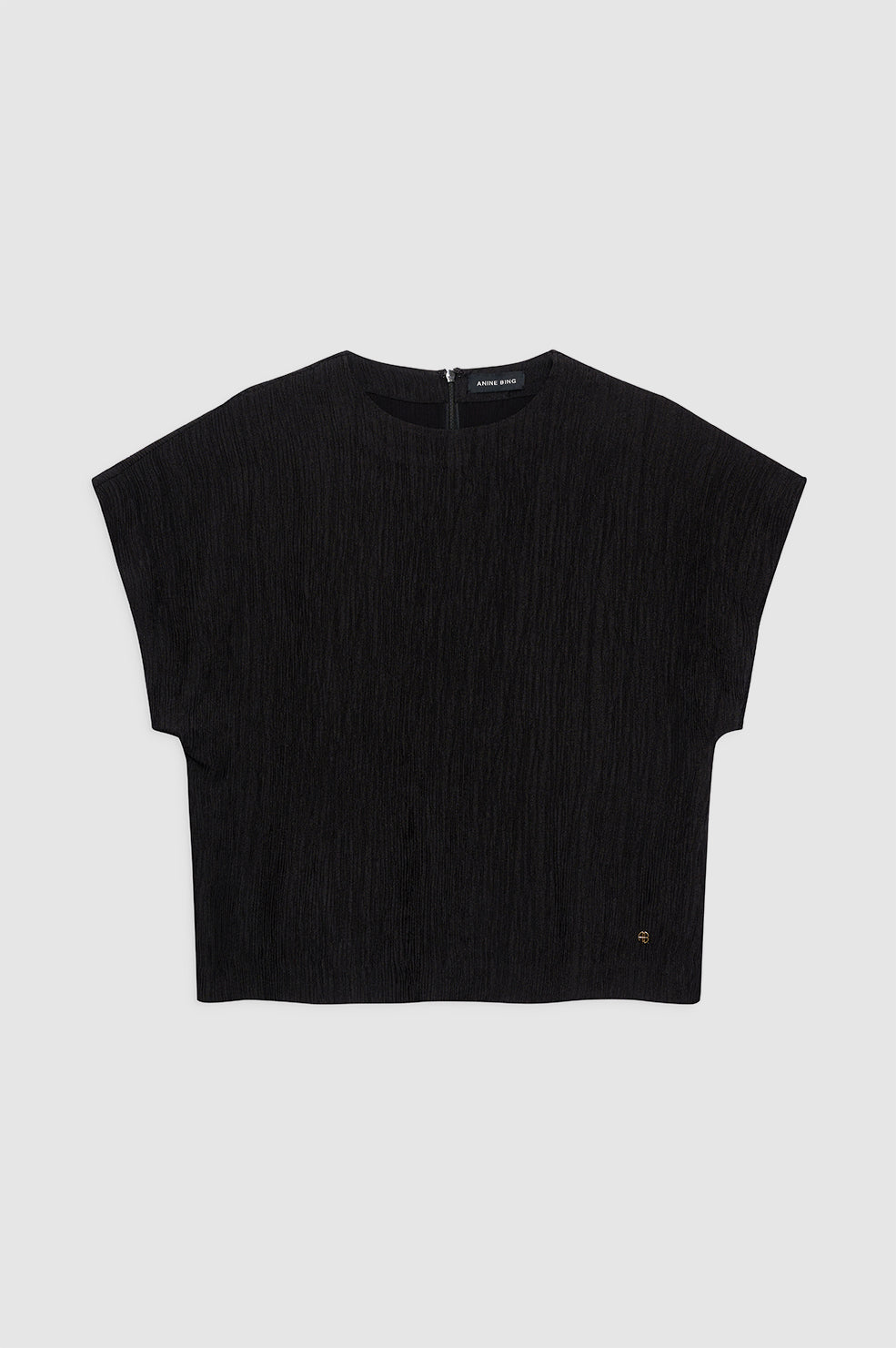 JOLLIE TOP - BLACK CRINKLE
