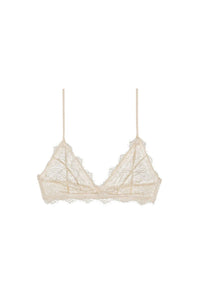 7qty NEW / LACE BRA WITH TRIM - NUDE