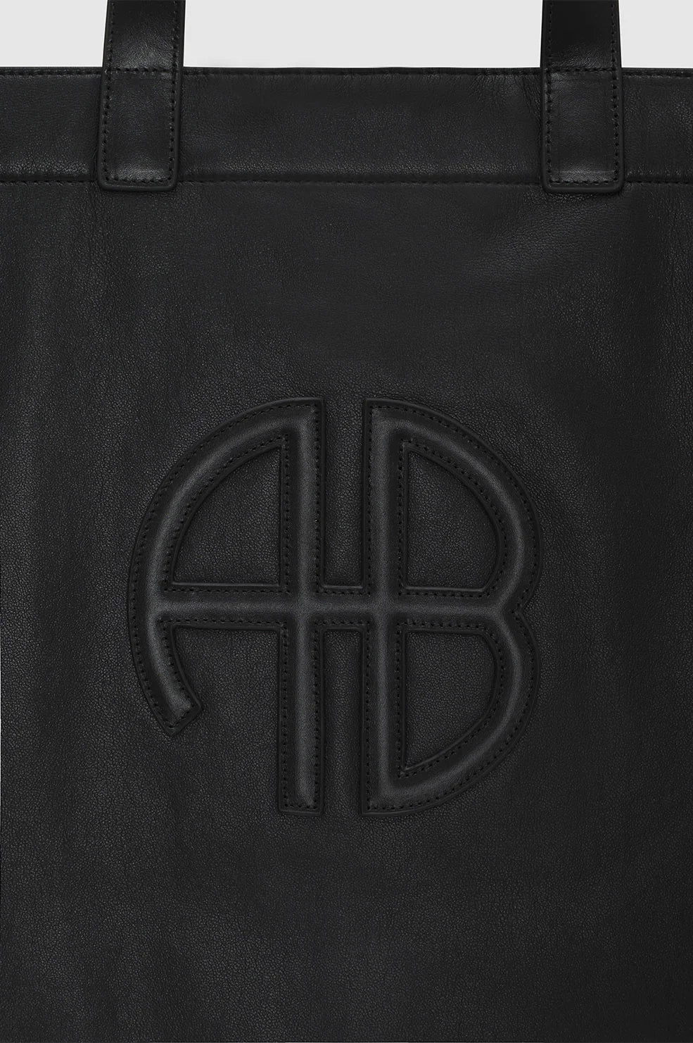 1qty NEW / LARGE RIO TOTE - BLACK RECYCLED LEATHER