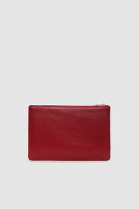 5qty NEW / LILI POUCH - RED PEBBLED