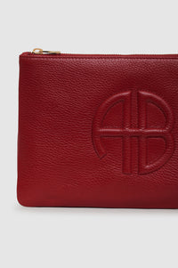 5qty NEW / LILI POUCH - RED PEBBLED