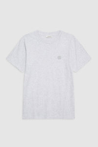 LILI TEE FRAMED MONOGRAM - HEATHER GREY
