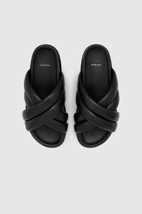 123qty NEW / LIZZIE SLIDES - BLACK