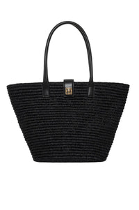 Cabas Lou en jonc de mer - Black