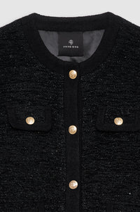 LYDIA JACKET - BLACK SHINE