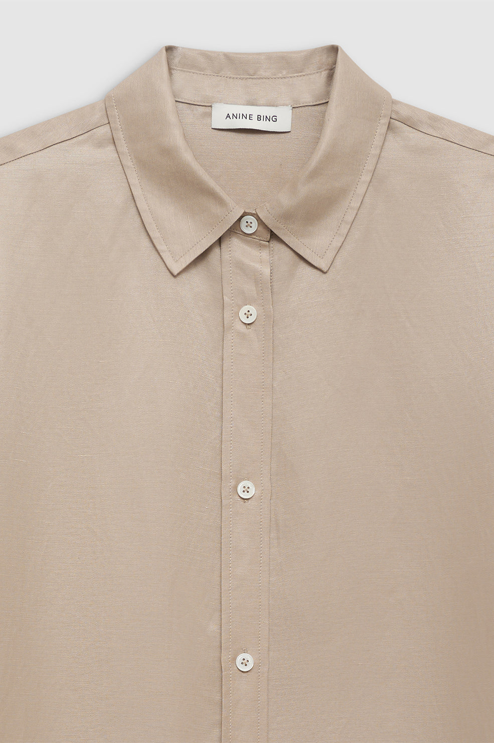 7qty NEW / MARY SHIRT - OATMEAL LINEN BLEND