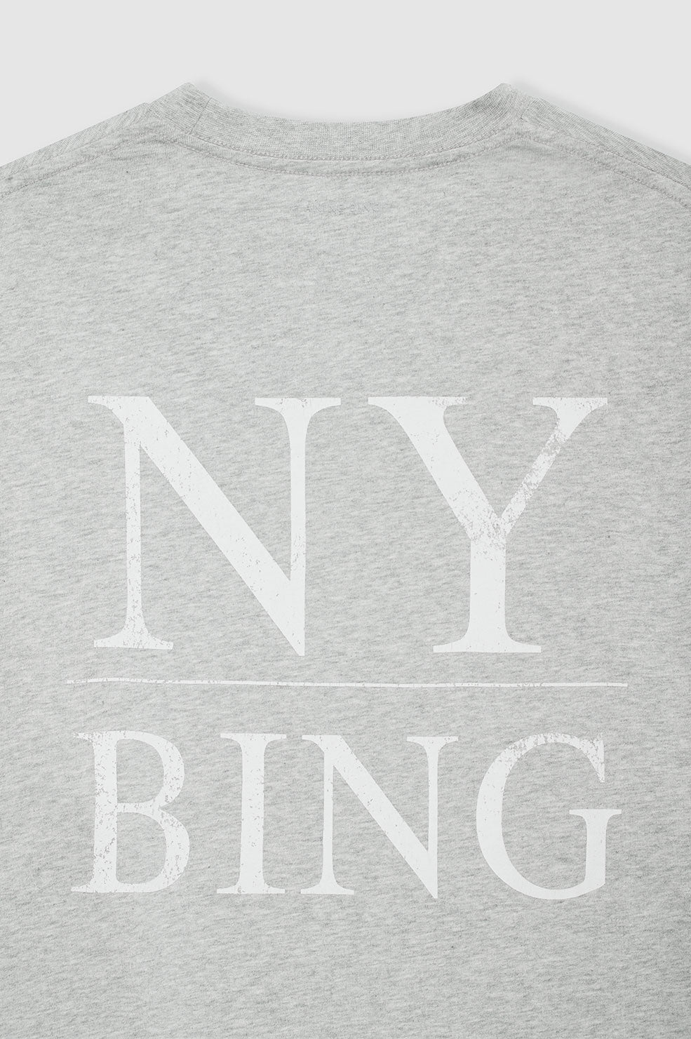 4qty NEW / MYERS TEE SERIF NY - WASHED HEATHER GREY