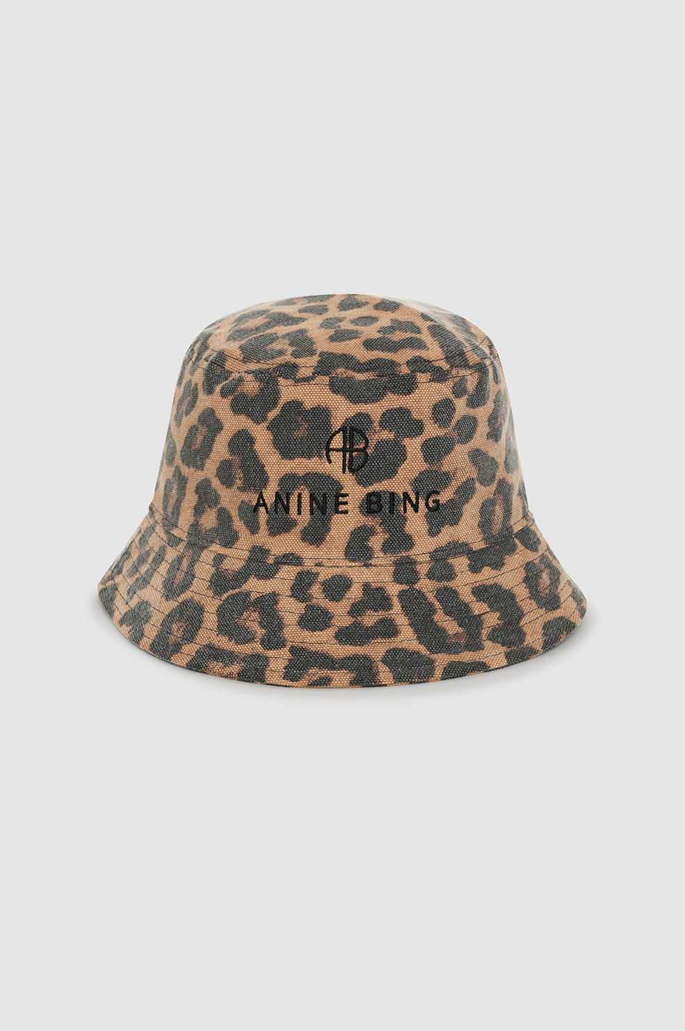 NICKS BUCKET HAT - BLACK AND BROWN LEOPARD