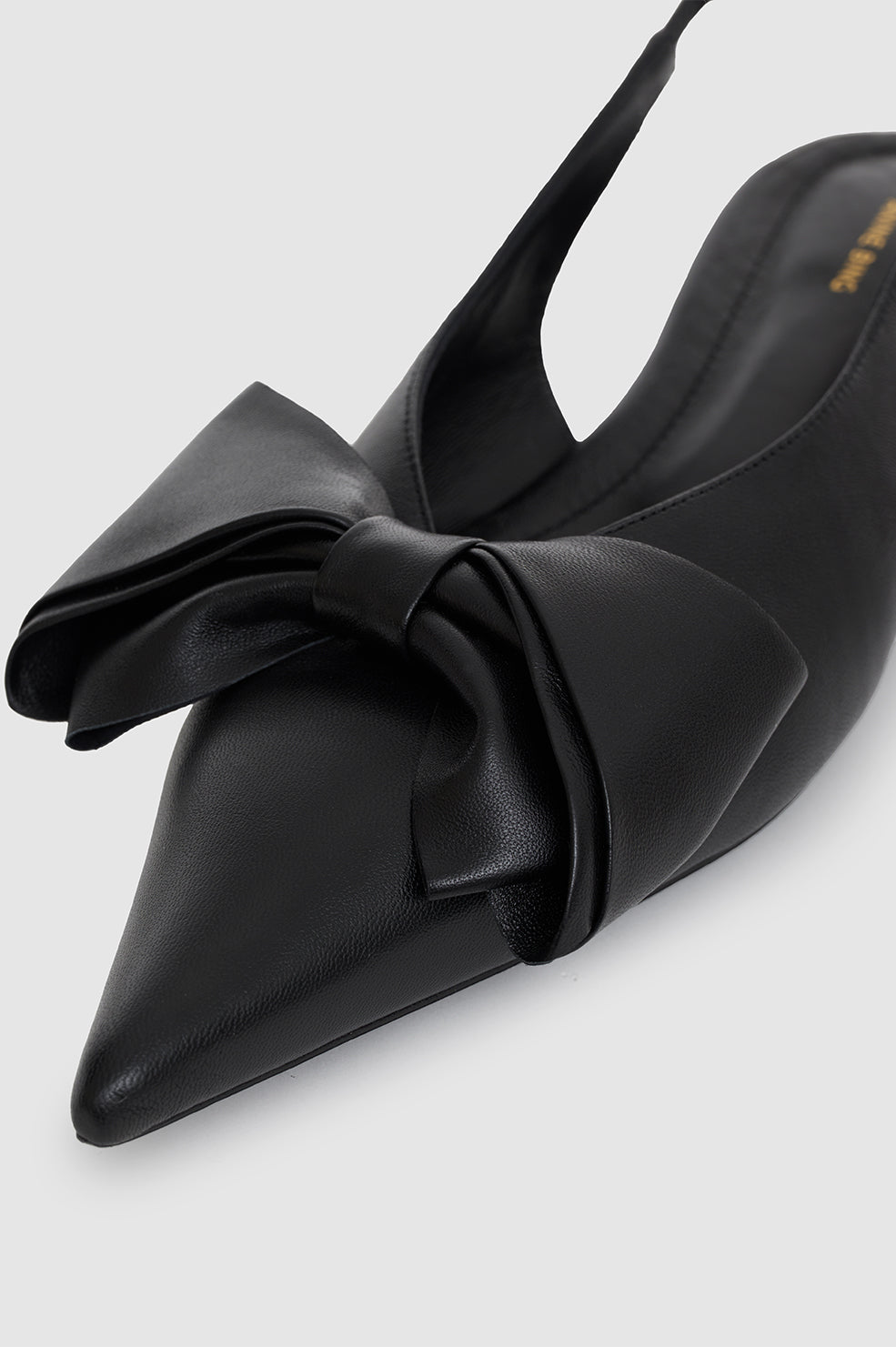 Slingback Nina avec nœud en cuir - Black