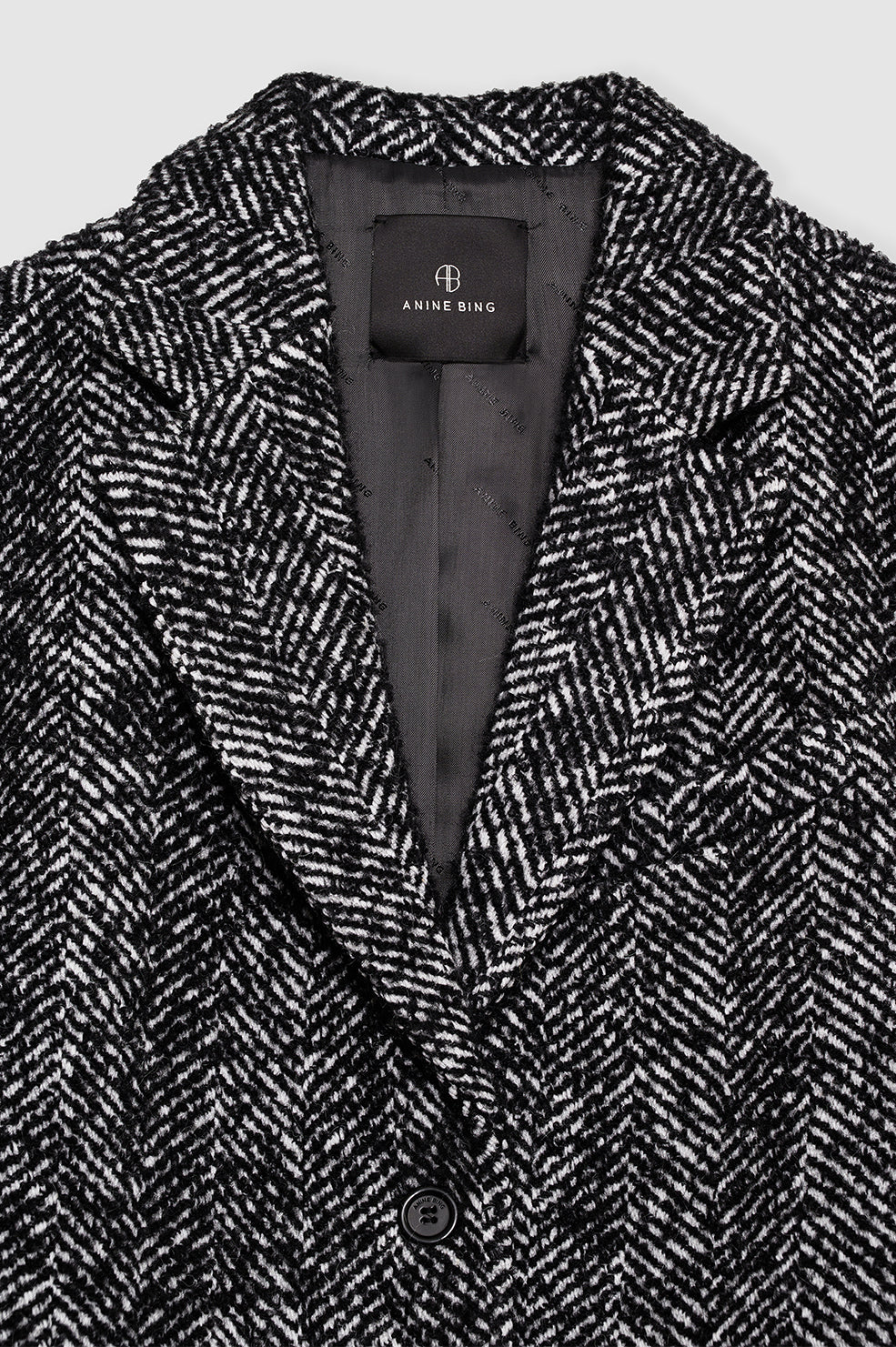 13qty NEW / QUINN COAT - BLACK AND WHITE TWEED