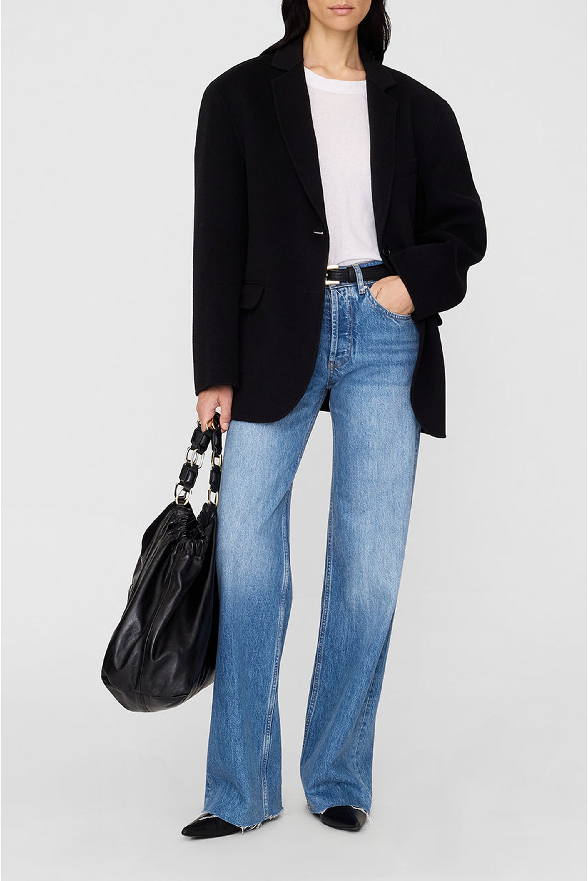 1qty NEW / QUINN BLAZER - BLACK CASHMERE BLEND