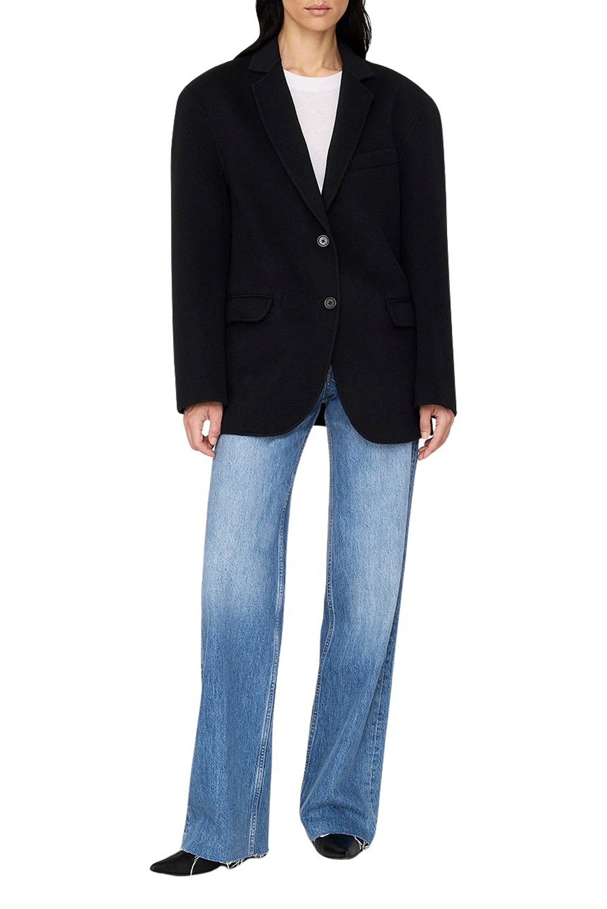 1qty NEW / QUINN BLAZER - BLACK CASHMERE BLEND