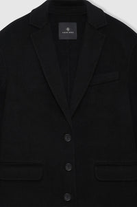 QUINN COAT - BLACK CASHMERE BLEND