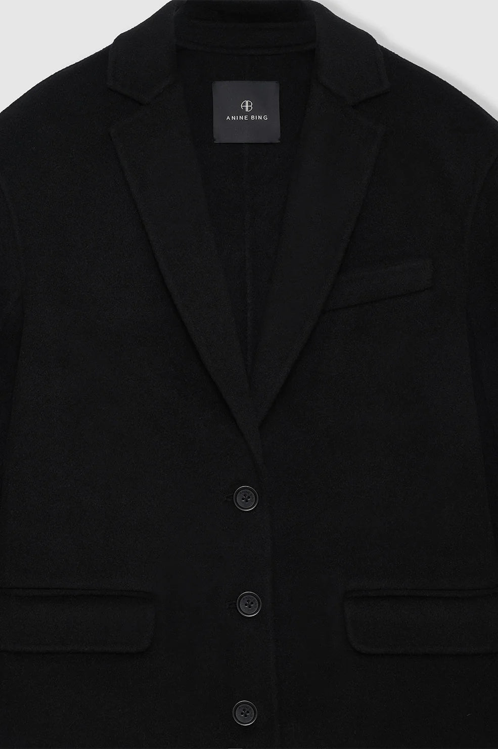 QUINN COAT - BLACK CASHMERE BLEND
