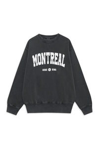 RAMONA SWEATSHIRT UNIVERSITY MONTREAL - WASHED BLACK