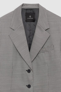 SARA BLAZER - BLACK AND WHITE MINI HOUNDSTOOTH