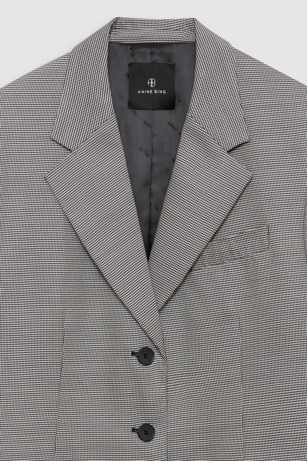 SARA BLAZER - BLACK AND WHITE MINI HOUNDSTOOTH