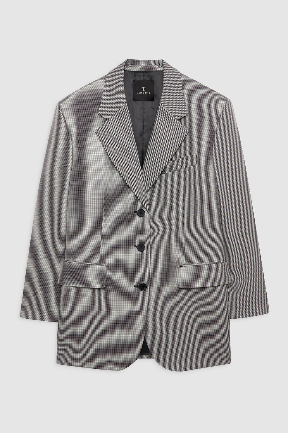 SARA BLAZER - BLACK AND WHITE MINI HOUNDSTOOTH