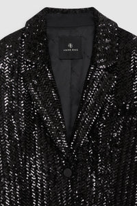 SARA BLAZER - BLACK SEQUIN