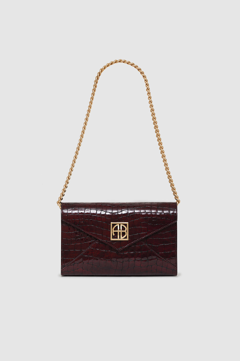 Petite pochette Elly en cuir - Burgundy
