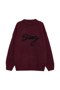 23qty NEW / SYDNEY CREW SWEATER SIGNATURE - ZINFANDEL