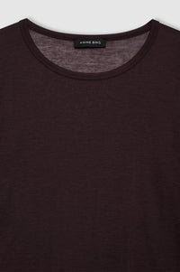SYLVIE LONG SLEEVE TEE - DARK BROWN