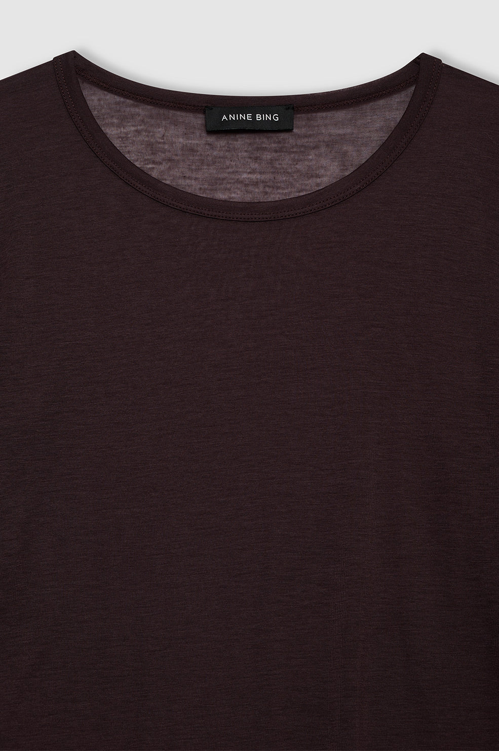SYLVIE LONG SLEEVE TEE - DARK BROWN