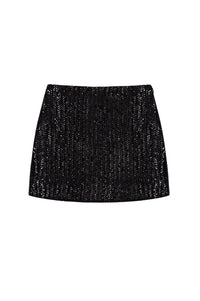 15qty NEW / TIERRA SKIRT - BLACK SEQUIN