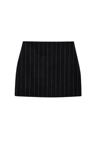 103qty NEW / TIERRA SKIRT - DARK GREY PINSTRIPE