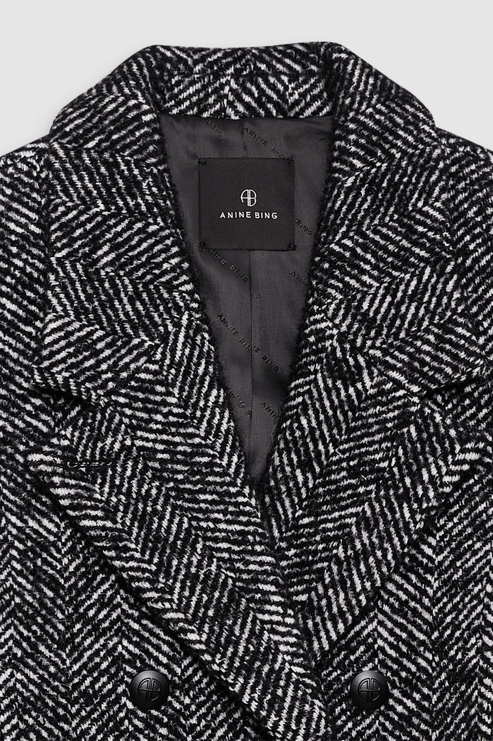 22qty NEW / VIENNA BLAZER - BLACK AND WHITE TWEED